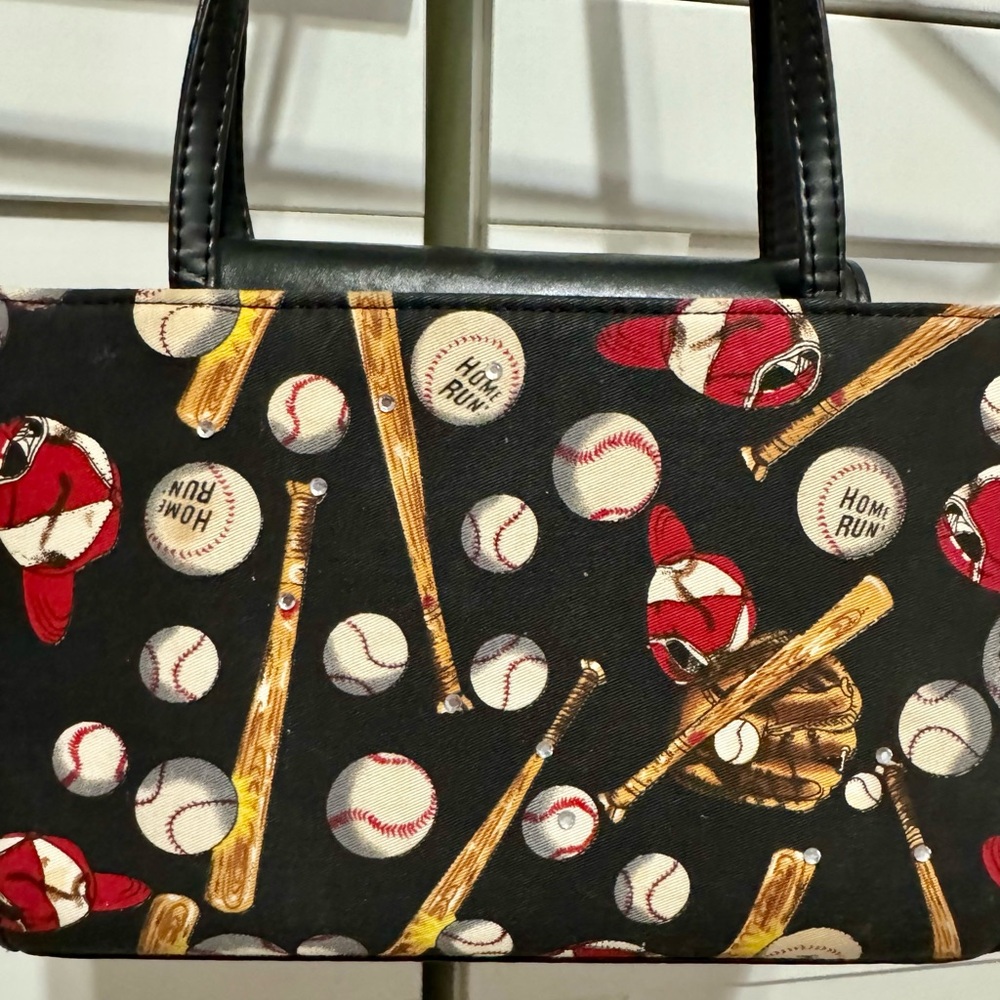 Baseball sparkle small purse